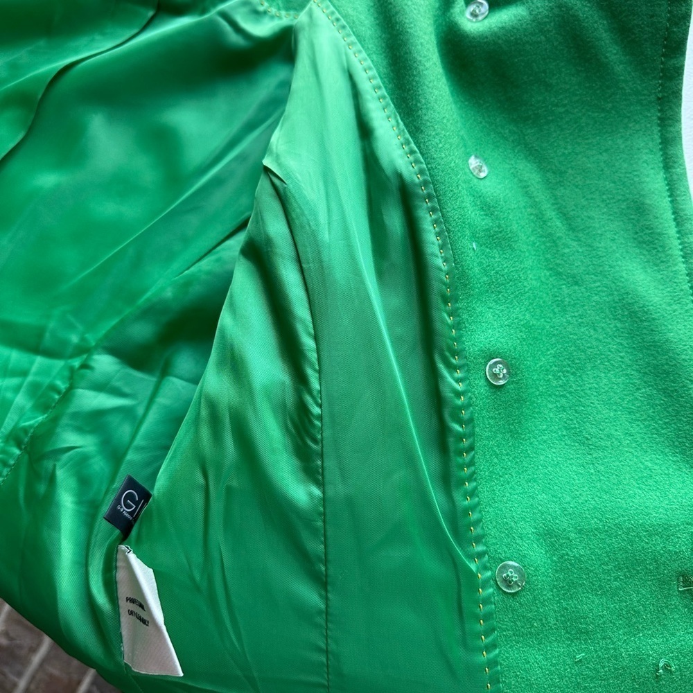 Kenneth Cole New York Vibrant Green Pea Coat - Picture 10 of 11